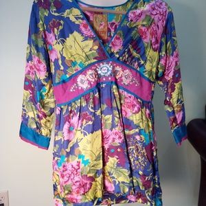 Johnny Was top.... xs